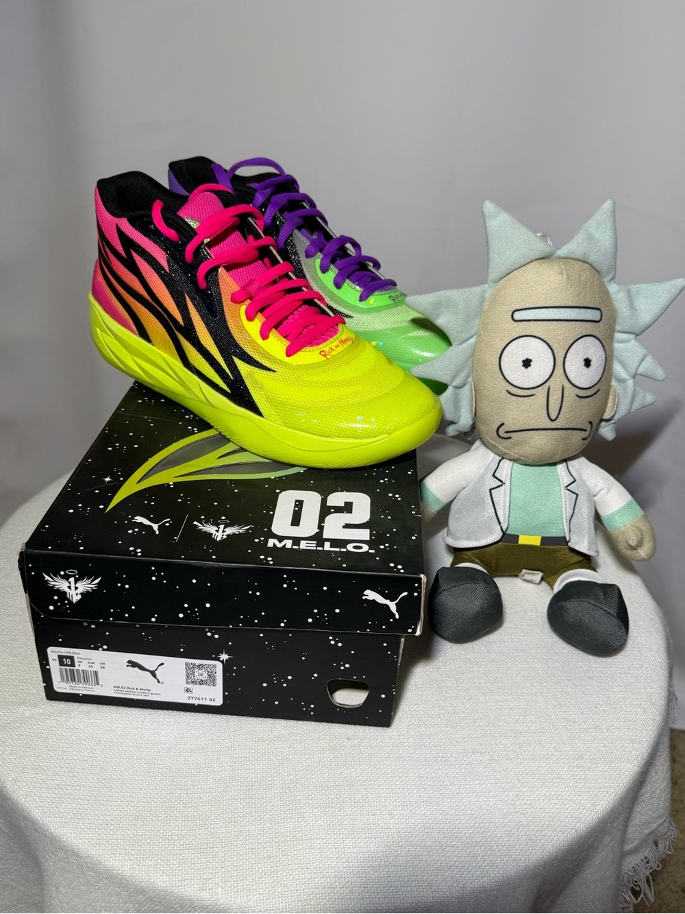 PUMA MB.02 Rick & Morty Basketball Shoes + Rick Plush Bundle Sz 10
– New w/ Box